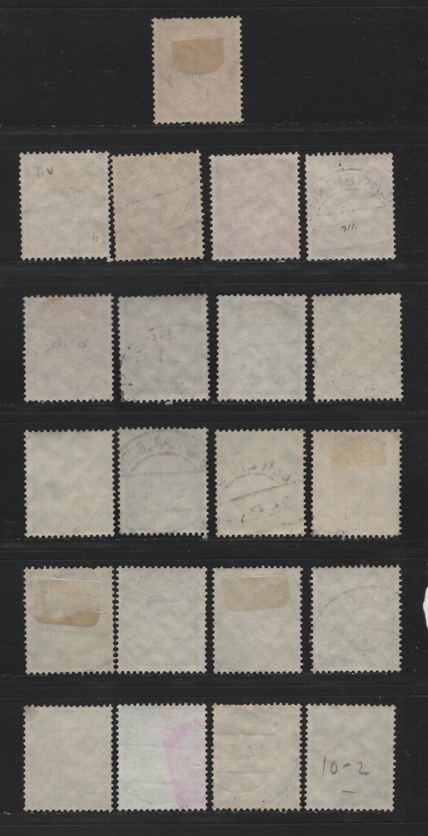 Lot 268 Germany SC#416-418 (513x, 514x, 515x) 3pf - 5pf Bistre Brown - Bright Green , 1933-1936 Hindenburg Issue, 21 Very Fine Used Singles, Swastikas Wmk, Selection of Readable Town Cancels