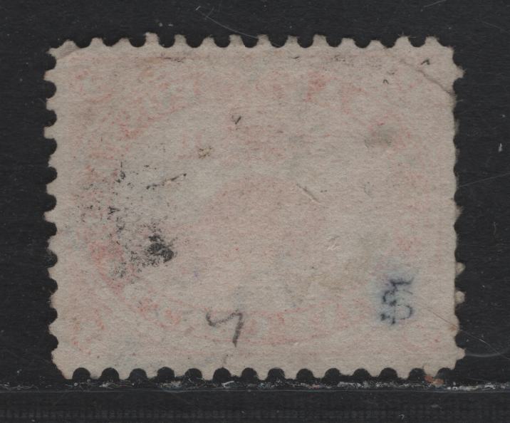 Lot 4 (C) Canada #15iv 5c Vermillion Beaver, 1859-1864 First Cents Issue, A Fine Used Single, Thin Horizontal Wove Paper, Unchecked As To Exact Paper Type, Perf 12.