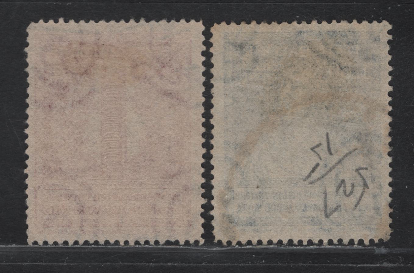 Lot 169 Italy SC#526-527 20l - 50l Rose Carmine - Deep Blue, 1949 150th Anniv of Invention of Votaic Pile Issue, 2 Very Good/Very Fine Used Singles, Perf 14