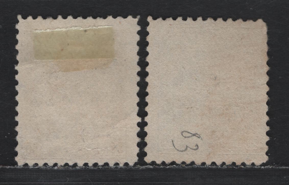 Lot 19 Canada #94-95 20c - 50c Olive Green - Purple, 1903-1908 King Edward VII Issue, 2 Very Good/Fine Used Singles, Unchecked As to Specific Paper Types