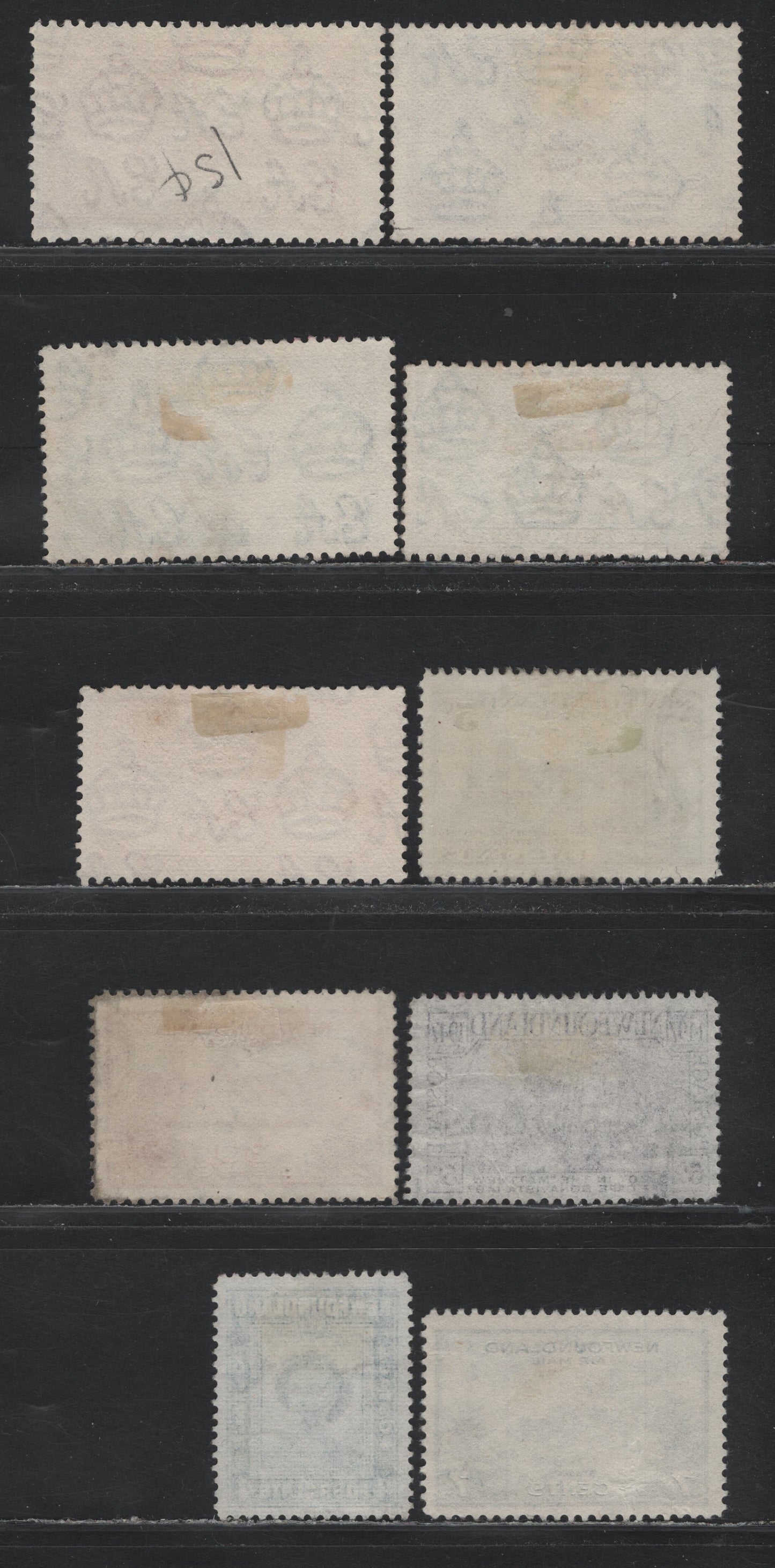 Lot 263 Newfoundland (C) #226-228, 230-231, 252, 267, 269-270, C19 4c - 7c Bright Rose - Deep Ultramarine, 1935-1949 Silver Jubilee - Cabot Issues, 10 Very Good/Fine/Very Fine Used Singles, #231 Has One Pulled Perf