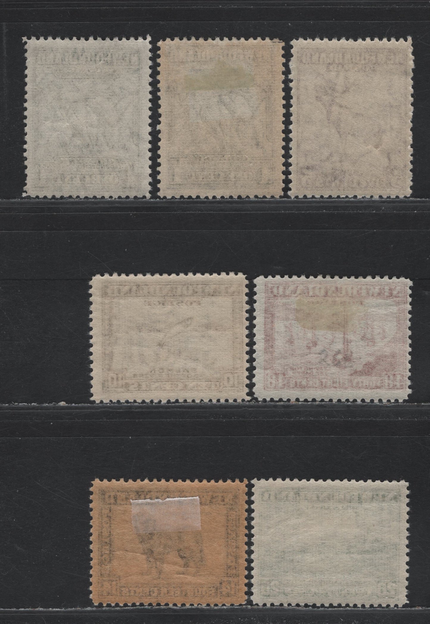 Lot 273 Newfoundland #253, 257, 260-261, 263, 266 1c - 48c Gray Black - Red Brown, 1941-1944 Re-Engraved Waterlow Resources Issue, 7 F/VFOG/NH Singles, The 1c Are Two Different Perfs, 12.6 & 12.7x12.7, Others Are Unchecked As To Exact Perf