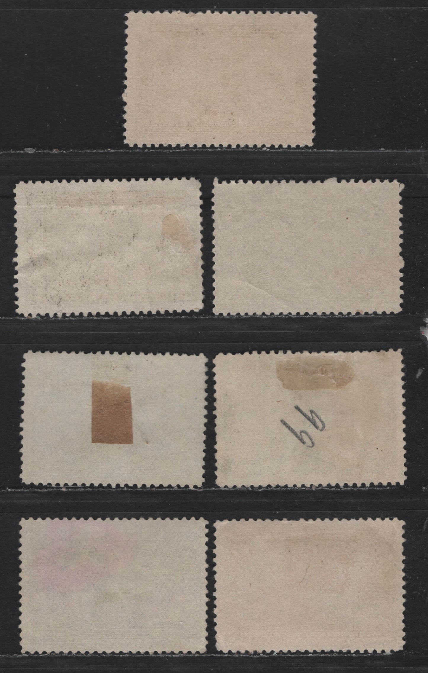 Lot 38 Canada #96-97, 99-100, 103 1/2c - 20c Black Brown -Brown, 1908 Quebec Tercentenary Issue, 7 Very Good/Fine Unused Singles, Few With Small Faults, ABN-A & ABN-B Papers
