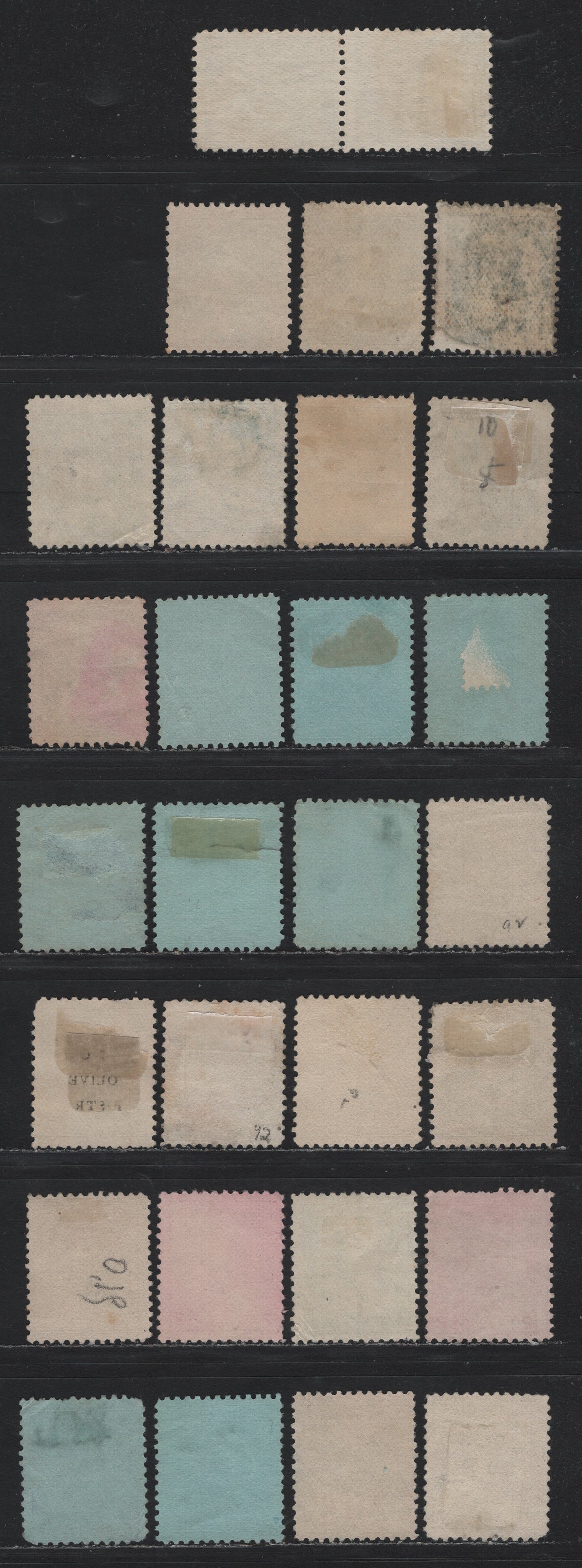 Lot 4 Canada (C) #89,I,ii,iii, 90,a, 91,I, 92,I, 1c - 7c Green - Greenish Bistre, 1903-1908 King Edward VII Issue, 28 Good/Fine Used Singles, Different Papers & Perfs, Unchecked As To Specific Type