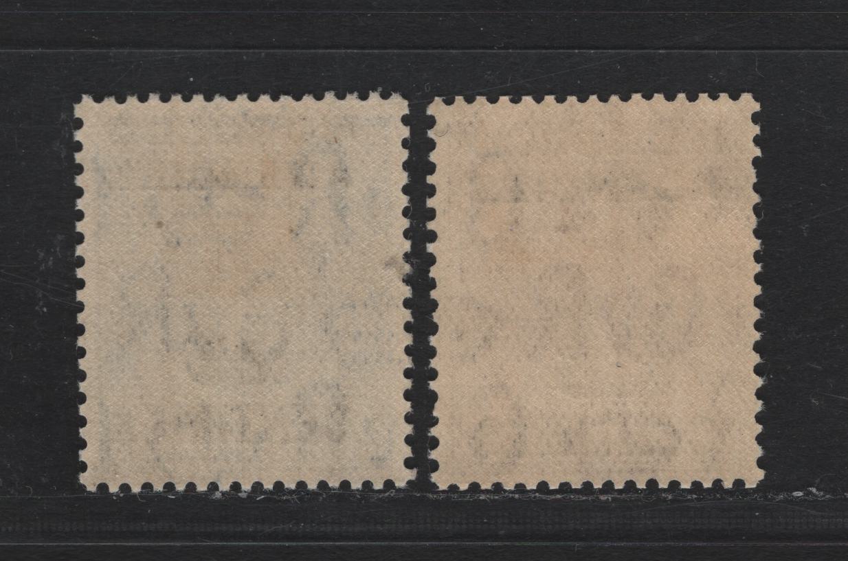 Lot 210 Morocco Agencies - French Currency SG#218-219 15c on 1.5d - 25c on 2.5c Red Brown - Ultramarine , 1935-1937 KGV Photogravure Issue, 2 VFNH Singles