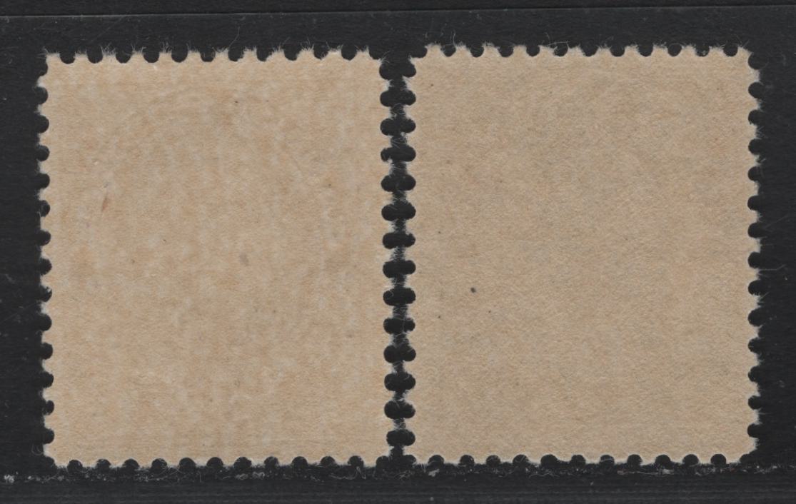 Lot 22 Canada #112 5c Violet - Deep Rose Lilac , 1911-1925 KGV Admiral Issue, 2 FNH Singles, ABN-E Paper, Normal Frameline, Perfs 11.9x11.8 & 12x11.9.