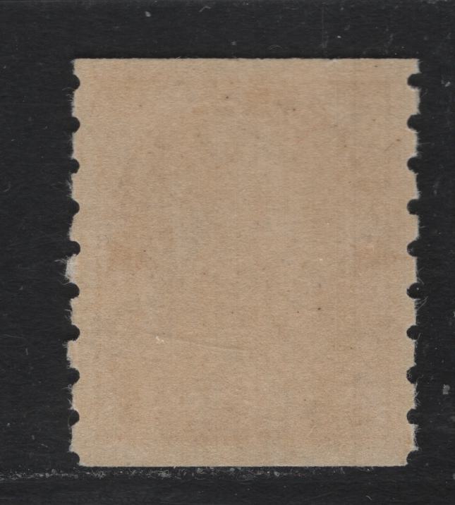 Lot 243 Canada #129 3c Dark Brown , 1912-1924 KGV Admiral Coil Issue, A VFNH Single, ABN-E Paper, Perf 8 Vertical Coil