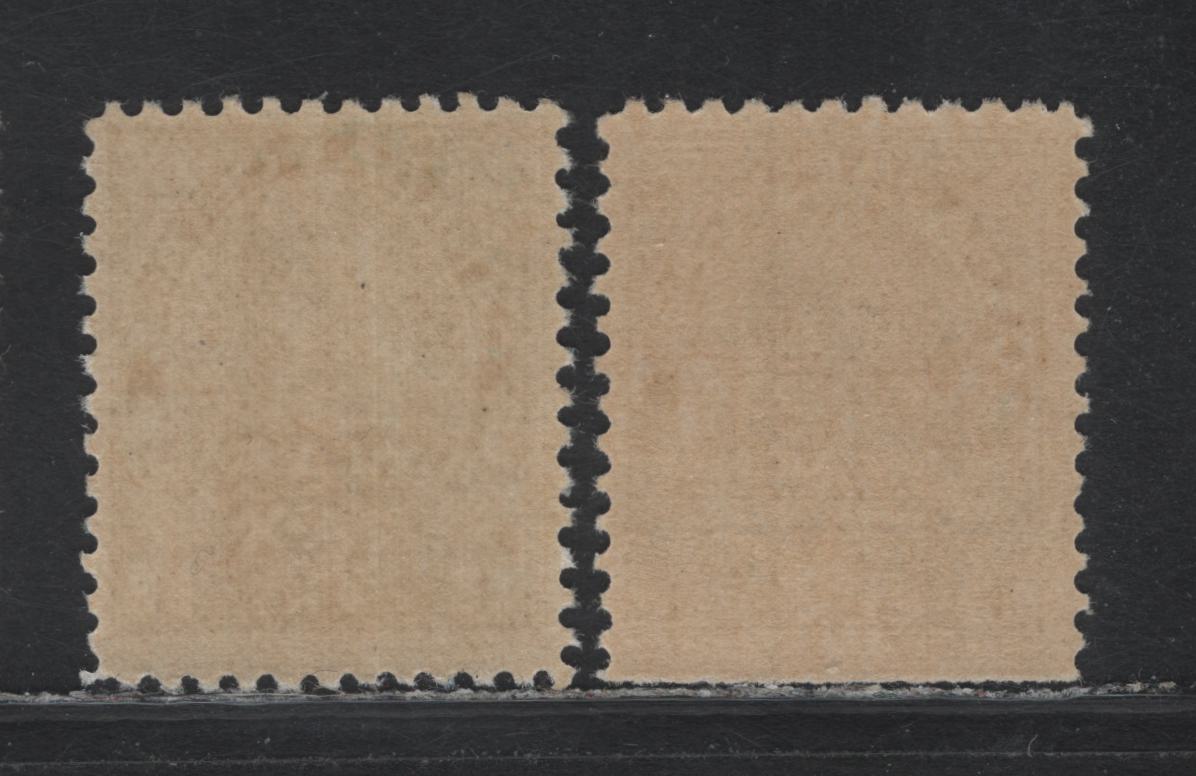 Lot 71 Canada #MR1 1c Green - Blue Green , 1915 War Tax Issue, 2 FNH Singles, Fresh NH Mint Singles, ABN-B Paper/Gum, Perfs 11.8x11.9 & 11.9x12.