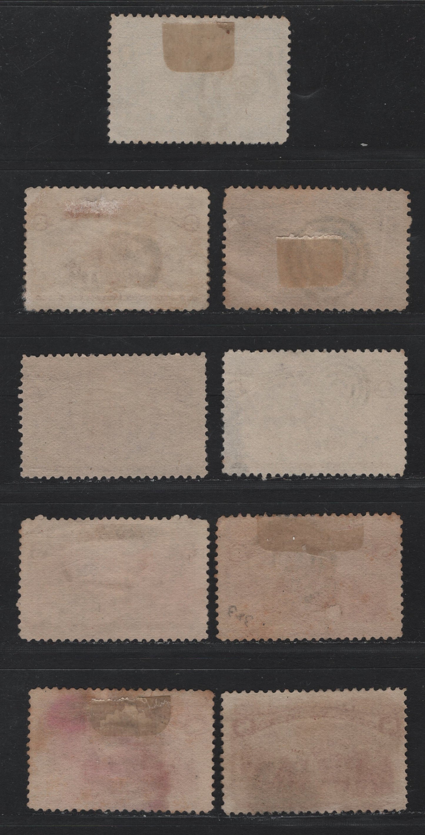 Lot 104 United States SC#230-231, 234, 236 1c - 8c Deep Blue - Brown Purple , 1893 Columbian Exposition Issue, 9 Fine Used Singles, Selection Of Bullseye, Target, Smudge & Circle Of Wedges Cancels