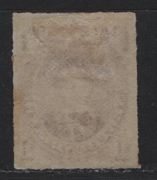 Lot 12 Newfoundland #37 1c Brown Lilac , 1876-1879 3rd Cents Issue, A VFOG Single, Cents-II Paper, Rouletted