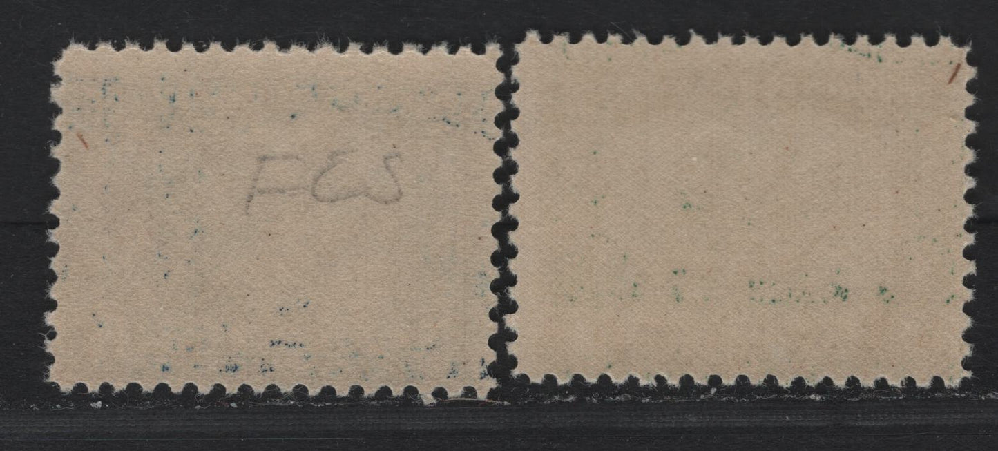 Lot 150 United States SC#548, 550 1c & 5c Green - Deep Blue , 1920 Pilgrim Tercentenary Issue, 2 FNH Singles