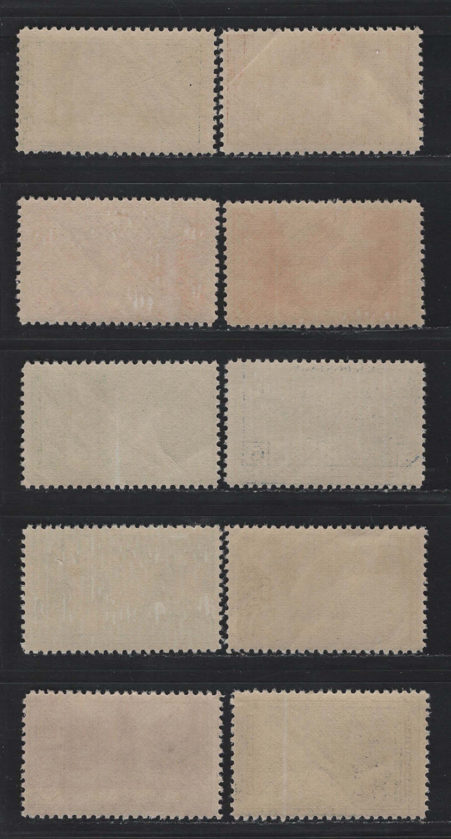 Lot 183 United States SC#740-749 1c - 10c Green - Gray Black, 1934 National Parks Issue, 10 F/VFNH Singles, Mostly Fine Set, 3c, 5c, 7c & 10c Are VF, 4c Has Diagonal Crease, 5c, 1c & 2c Have Some Natural Gum Skips.
