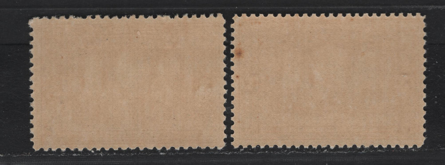 Lot 231 Canada (C) #135 3c Olive Brown - Pale Olive Brown, 1917 50th Anniv of Confederation Issue, 2 FNH Single, ABN-A Papers