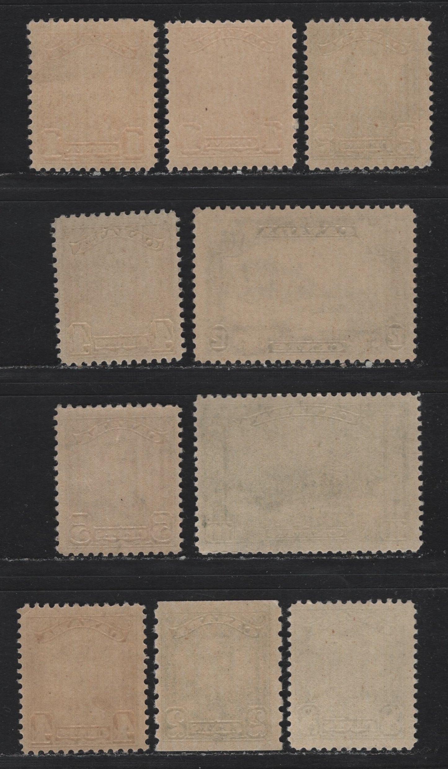 Lot 264 Canada (C) #149, 150, 152-156, 161 1c - 12c Orange - Slate , 1928-1929 KGV Scroll & Coil Issues, 10 FNH Singles, Appears To Be Mostly All ABN-M Paper, But Unchecked To Exact Type, Except 2c Coil Which Is ABN-OOOO