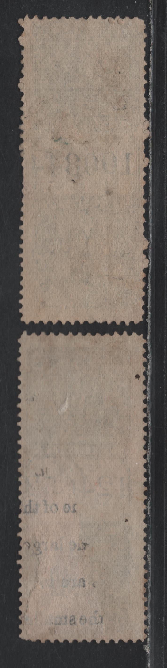 Lot 101 Canada Van Dam#FWM28-29 30c - 50c Black, 1885 Crown Weights & Measures Issue, 2 Fine Used Singles