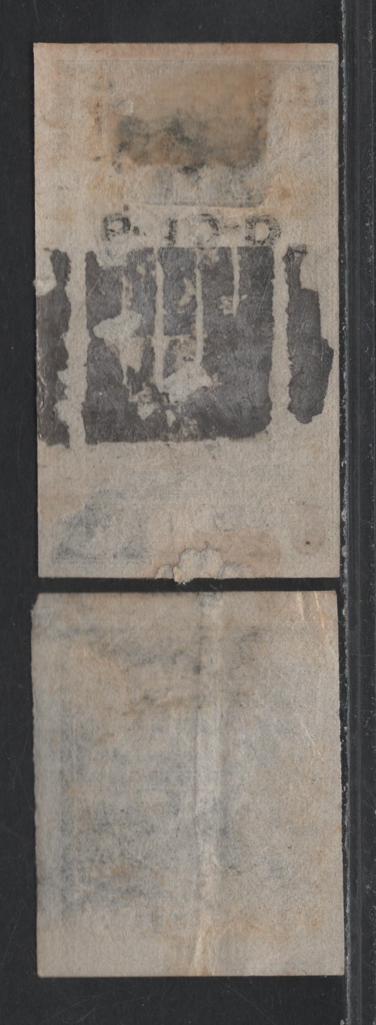 Lot 152 Canada Ryan#RC243, RC301 Black, 1926 Cigarette Duty Issue, 2 Ungraded Singles, Short & Tall Stamps From Series A, Usual Creases & Light Thins As These Come From Cigarette Packs