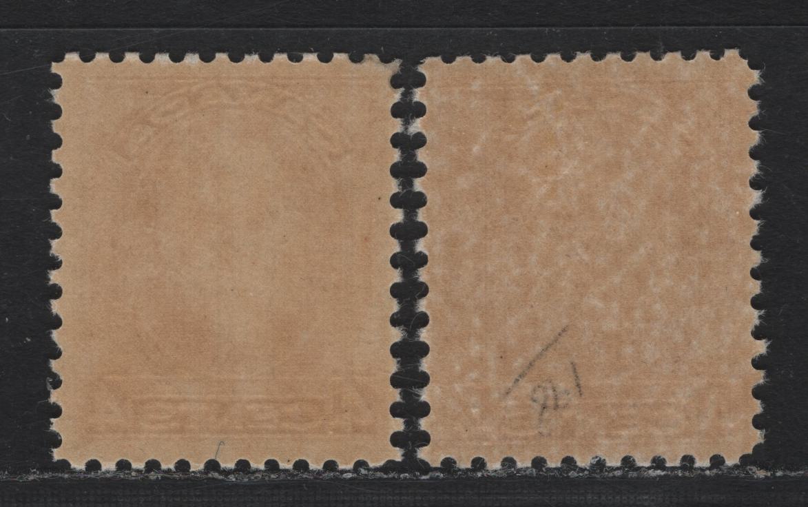 Lot 199 Canada (C) #198 4c Yellow Ochre - Ochre Yellow, 1932 KGV Medallion Issue, 2 FNH Singles, BABN-VV & BABN-FFF Papers, Perf 10.8