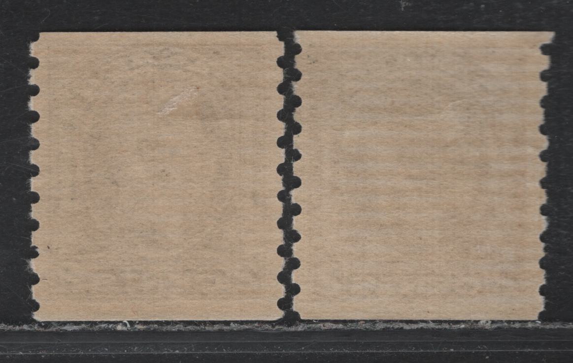 Lot 224 Canada #206 2c Deep Yellowish Brown, 1933 KGV Medallion Coil Issue, 2 VFOG Coil Singles, BABN-A & BABN-MMM Papers
