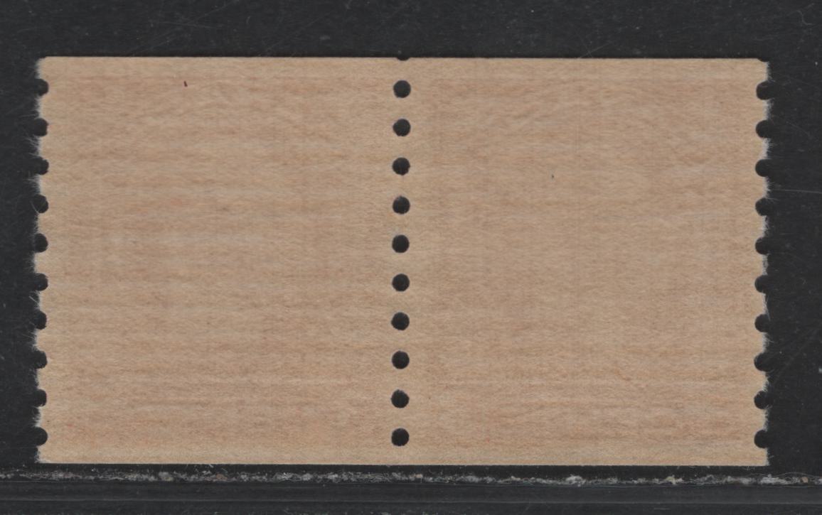 Lot 225A Canada (C) #207 3c Golden Scarlet, 1933 KGV Medallion Coil Issue, A FNH Coil Pair, BABN-OOOO Paper, 3mm Spacing Between Stamps