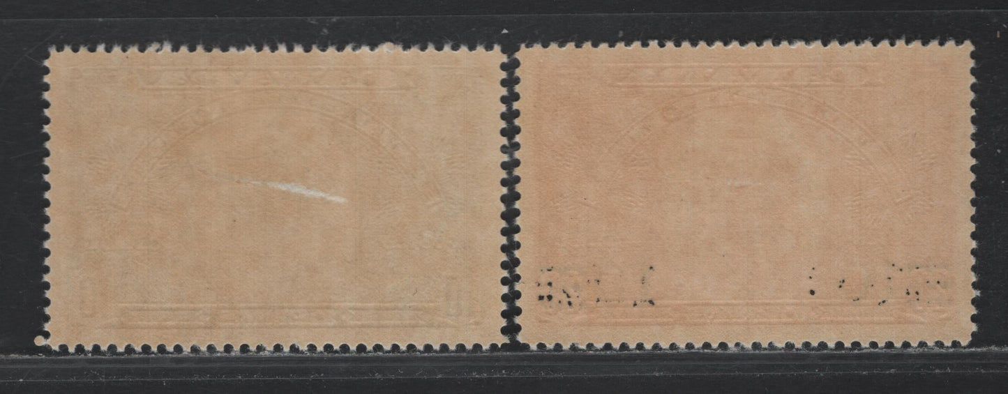 Lot 314 Canada #E7, E9 10c - 10c on 20c Green - Carmine Red, 1939 Special Delivery Issue, 2 VFOG Singles, CBN-LL Papers