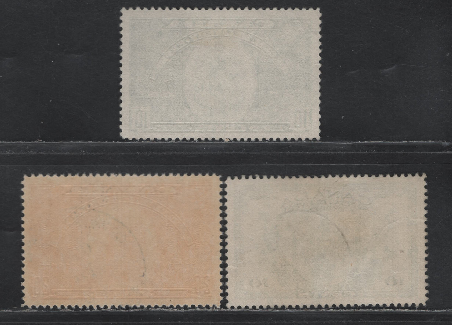 Lot 315 Canada #E7-E8, E10 10c - 20c Green - Carmine Red, 1939-1942 Special Delivery Issues, 3 Very Fine Used Singles, Unchecked As To Specific Paper Type