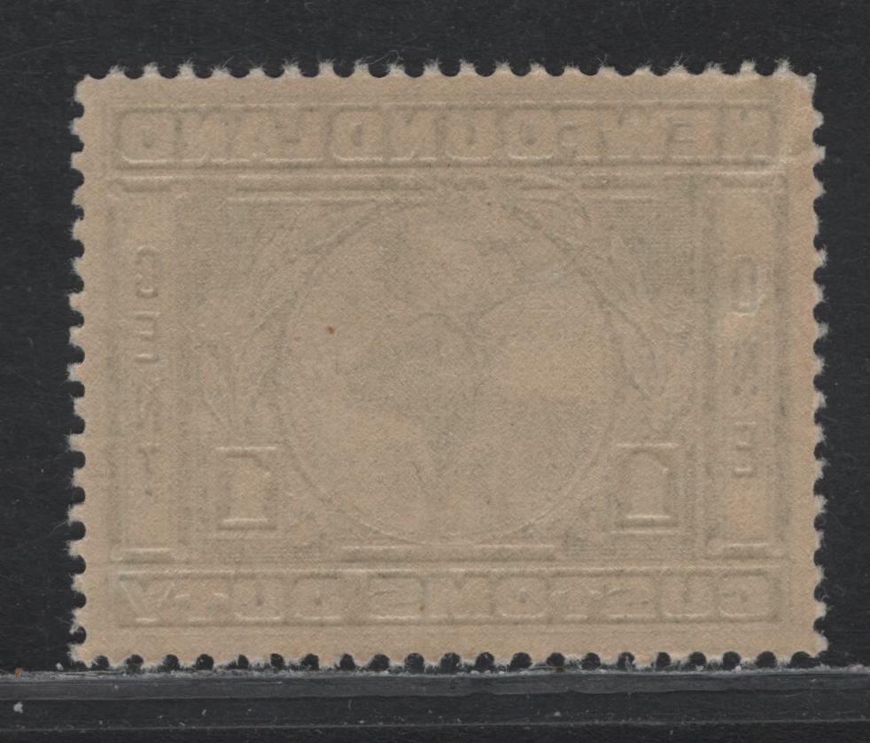 Lot 37 Canada - Newfoundland Van Dam#NFC4 1c Green, 1938 Caribou Customs Duty Issue, A VFNH Single