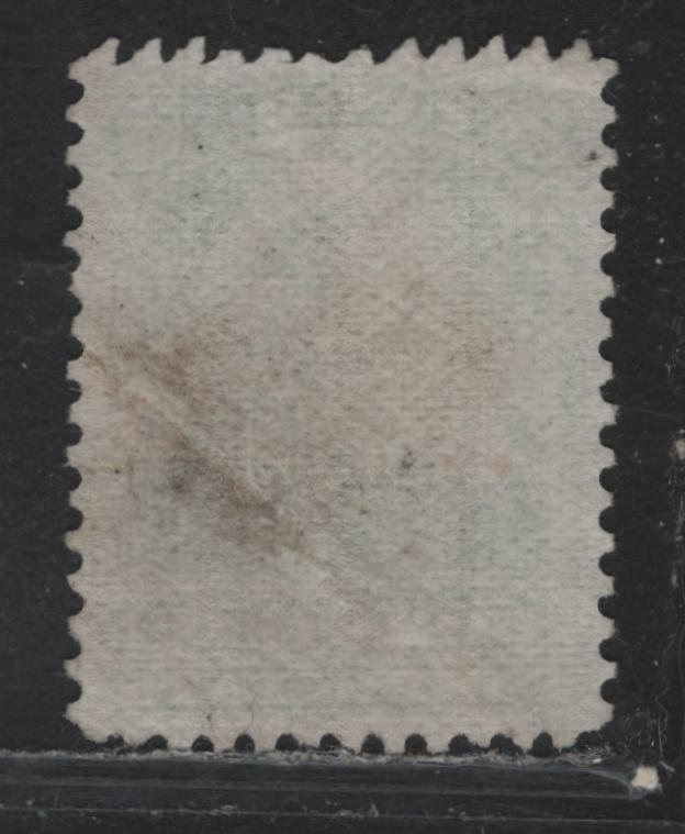 Lot 89 Canada Van Dam#FB40var 3c Light Green, 1868 Third Bill Issue, A Very Fine Used Single, Thinner Stout Wove Paper, Perf 12.2x12