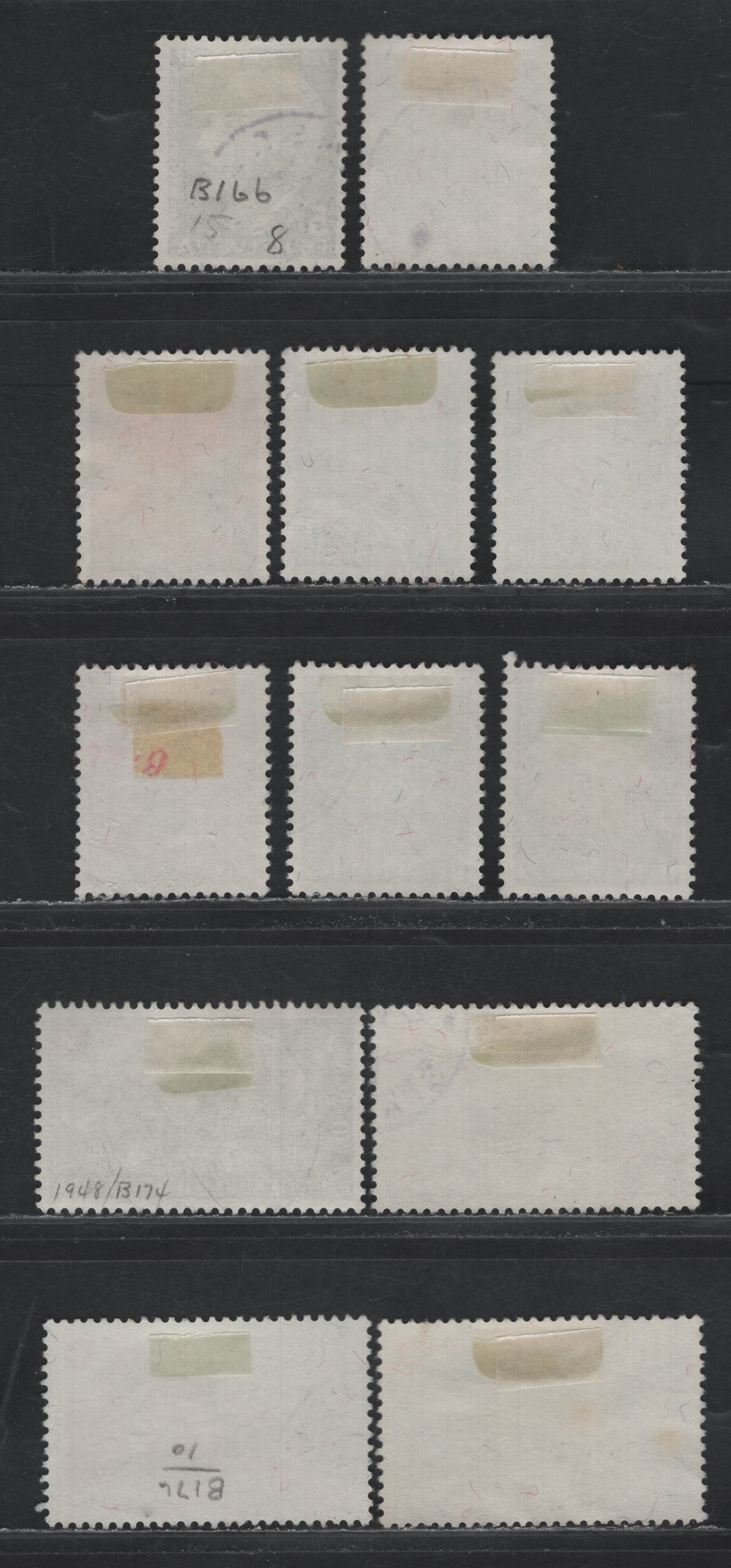 Lot 125 Switzerland Scott#B166-B177 5c+5c - 30c+10c Dark Green - Blue & Gray , 1947-1948 Semi Postal Issues, 12 Very Fine Used Singles
