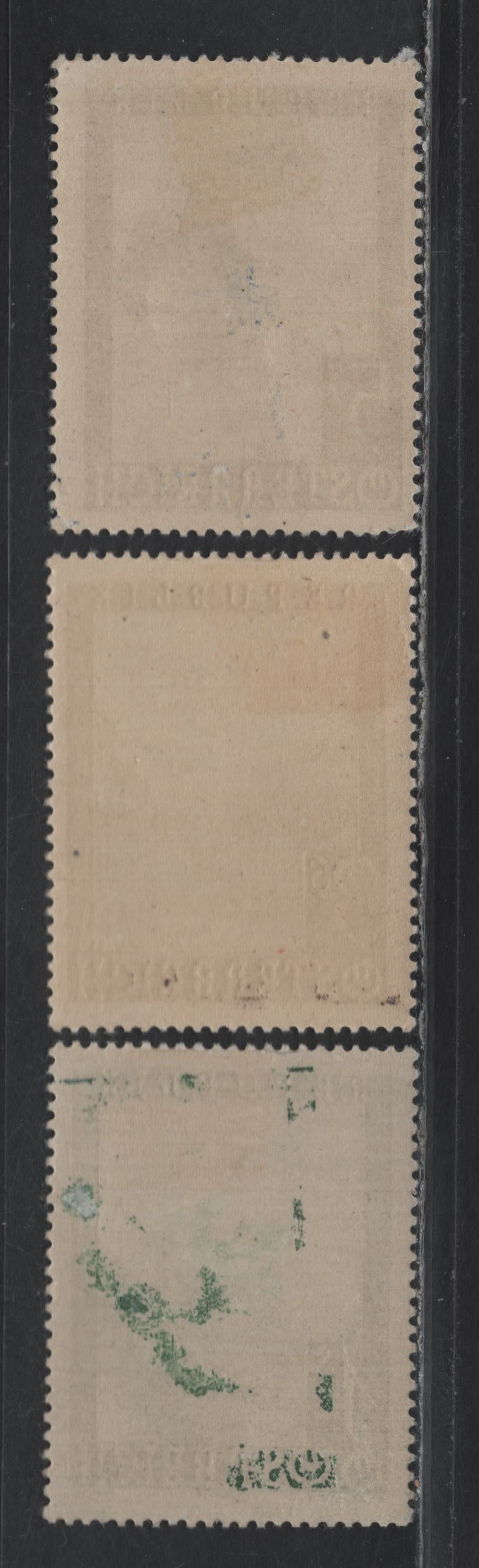 Lot 208 Austria Scott#C50-C62 3s - 5s Chocolate - Dark Blue , 1947 Airmail Issue, 3 F/VFOG Singles
