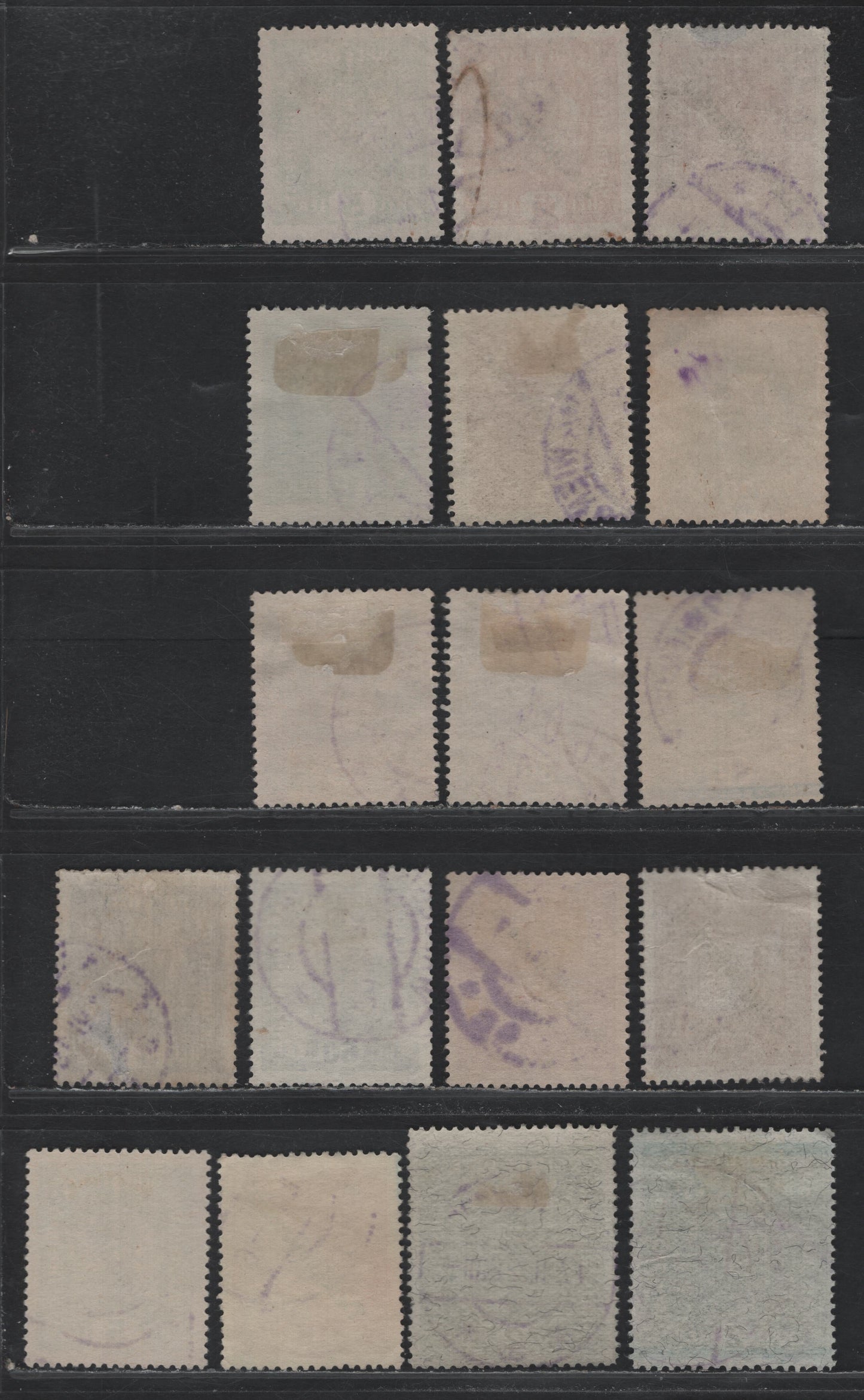 Lot 220 Austria Scott#181-190, 192-196 3h - 2k Violet - Light Blue , 1918-1919 Republic Overprinted Issue, 17 Fine/Very Fine Used Singles, Includes Two Shades og 5h & 2k
