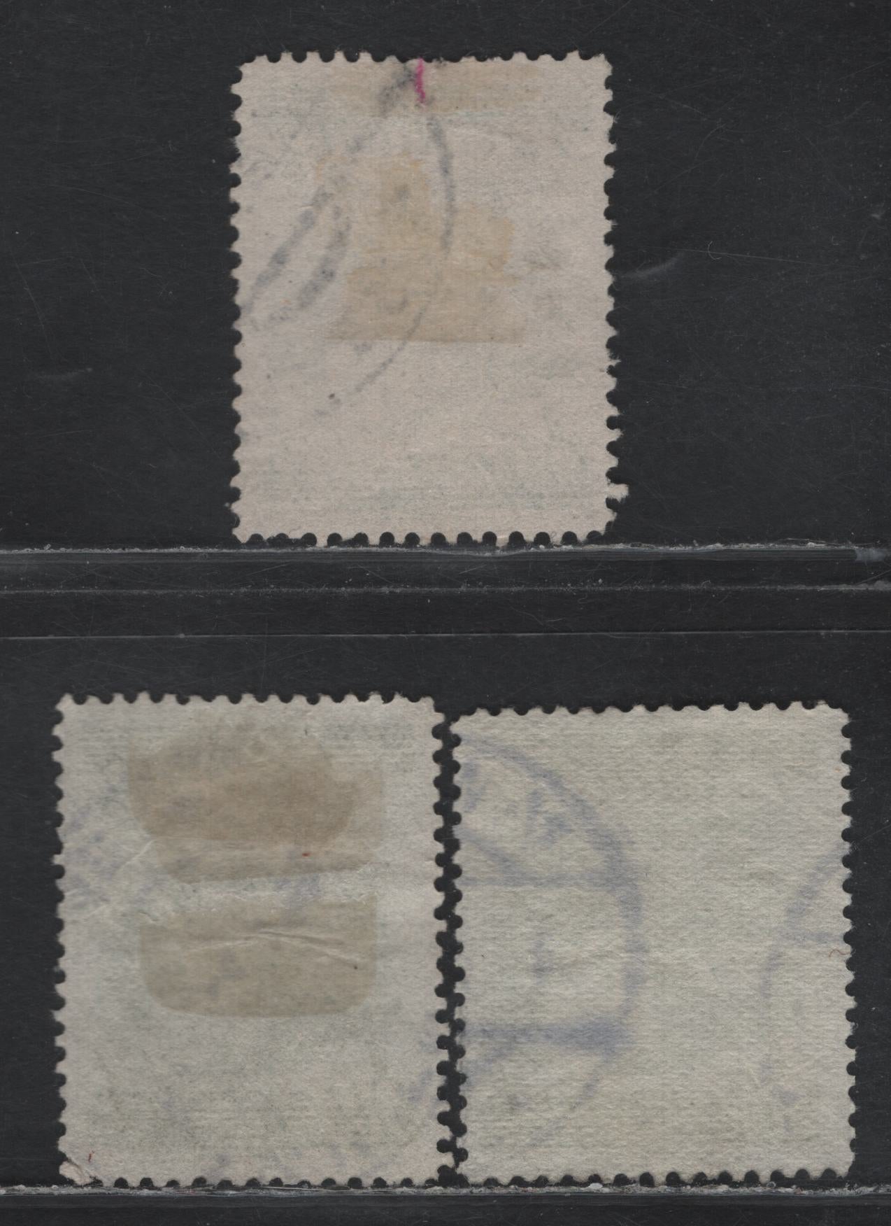 Lot 265 Austria Scott#323, 323a 1s Deep Green - Green , 1925-1932 First Shilling Issue, 3 Fine/Very Fine Used Singles, Line Perf 12.5 (Deep Green) & 12.75 (Green), Horizontal & Vertical Wove Paper, Small Corner Crease On the Vertical Wove Paper.