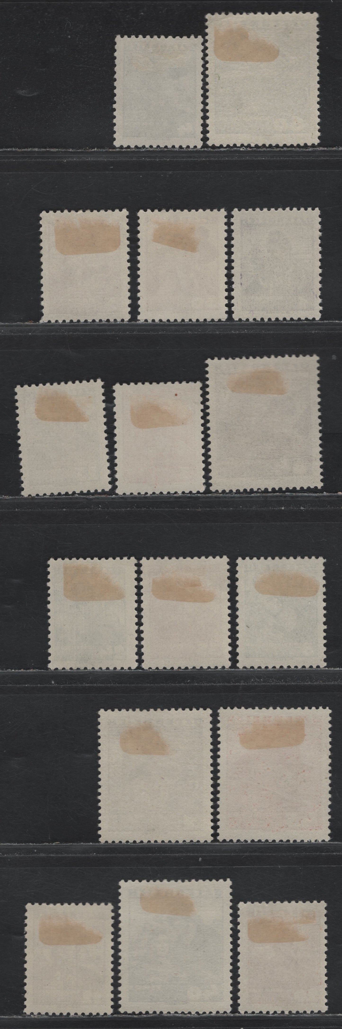 Lot 276 Austria Scott#354-357, 359-370 1g - 1s Dark Violet - Deep Violet , 1934-1935 Costumes Issue, 16 F/VFOG Singles