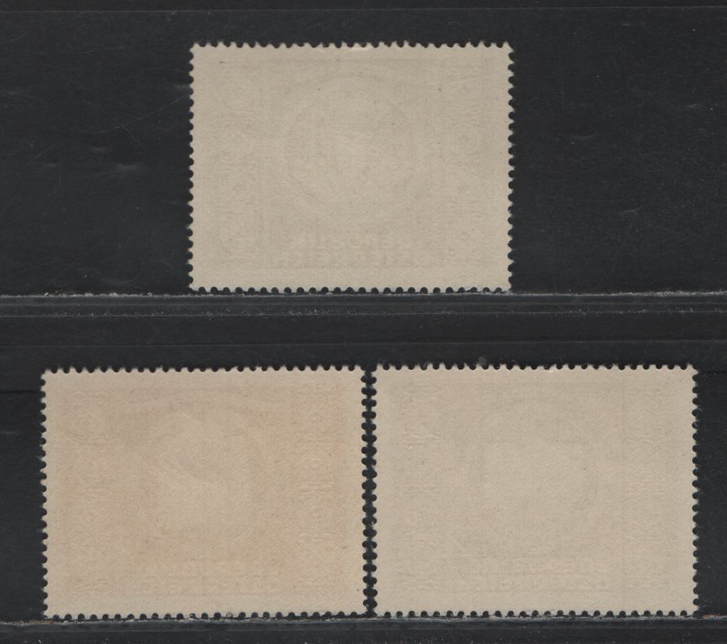 Lot 297 Austria Scott#565-567 40g - 1s Dark Green - Dark Violet Blue , 1949 UPU Issue, 3 VFNH Singles