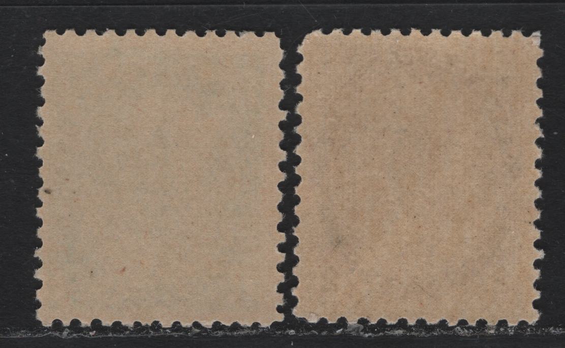 Lot 8 Canada (C) #75ii, 76i 1c - 2c Blue Green - Violet , 1898-1902 Numeral Issue, 2 VFNH Singles, ABN-A Paper, Perfs 12x11.8 & 11.9x11.8