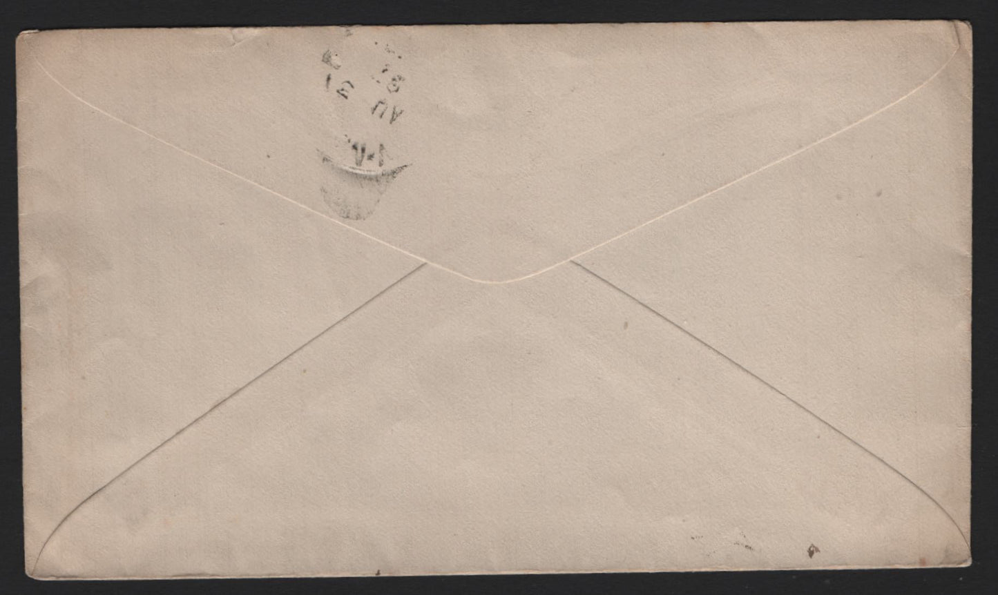 Lot 312 Canada (C) #53 3c Rose , 1897 Diamond Jubilee Issue, A Fine Used Cover, From James Haight, Barrister To His Client In Newmarket ON, Lovely Crisp August 2 1897 Waterloo CDS Tied The Stamp to The Envelope
