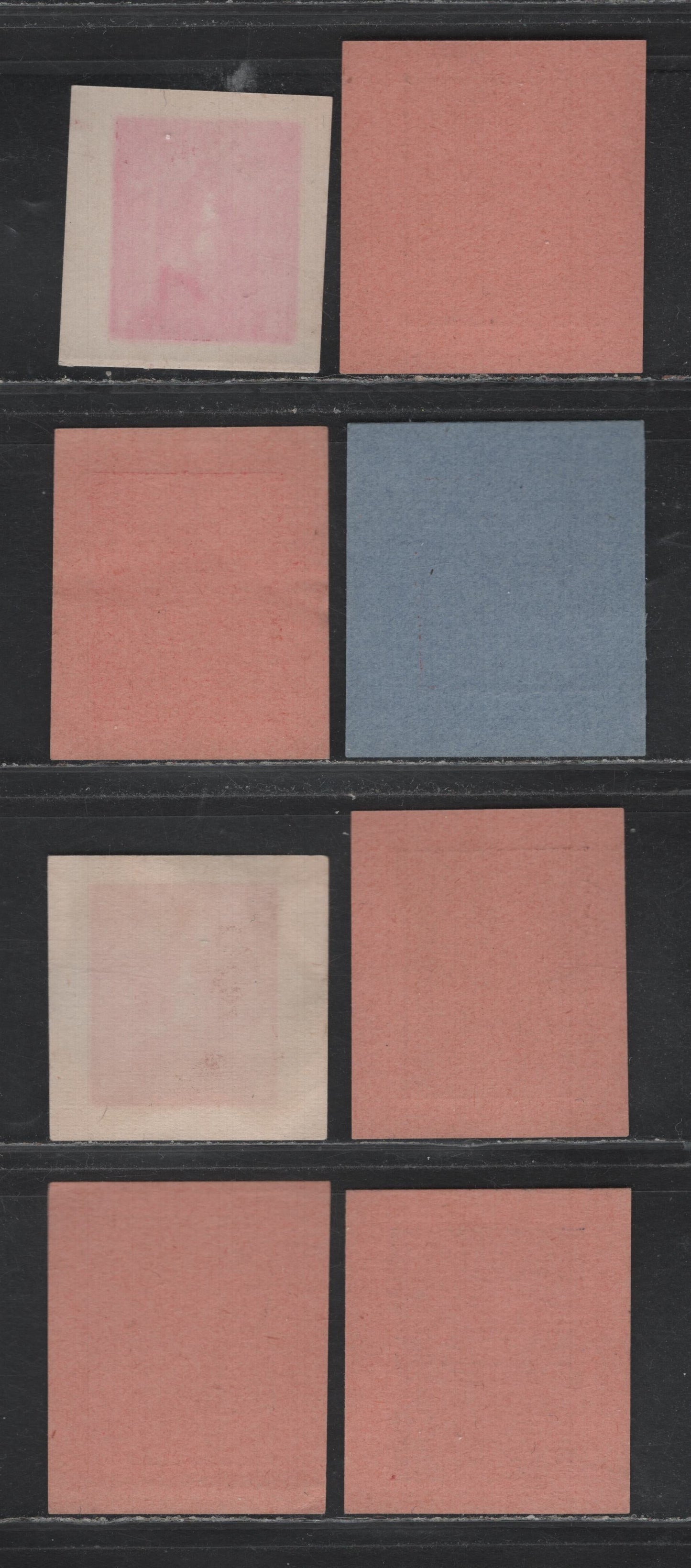 Lot 319 Nicaragua & Salvador (C) # , 1890 Seebeck Issue, 8 Very Fine Unused Cut Squares, Fresh & With Good Margins