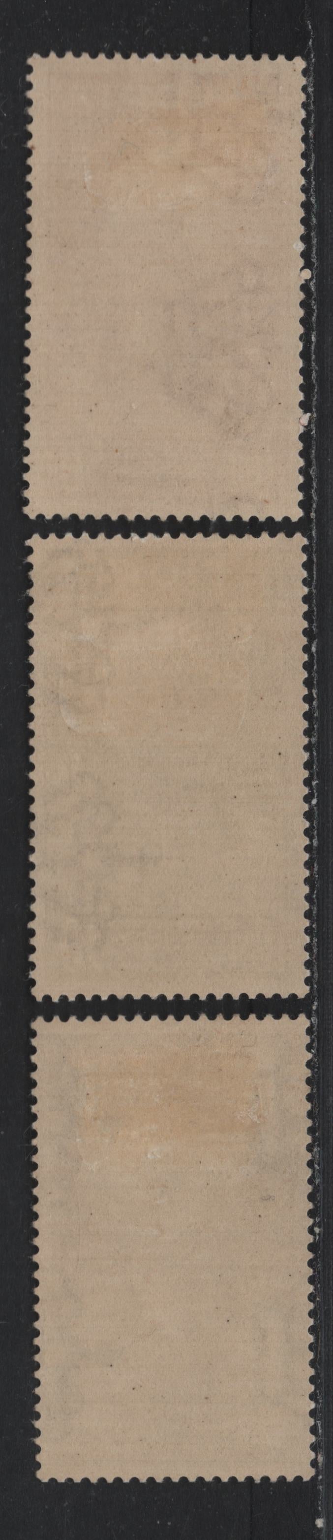 Lot 355 Italian Occupation of Ethiopia (C) SC#N3-N5 25c - 50c Dark Green -Rose Carmine , 1936 Emperor Victor Emmanuel III Issue, 3 VFOG Singles