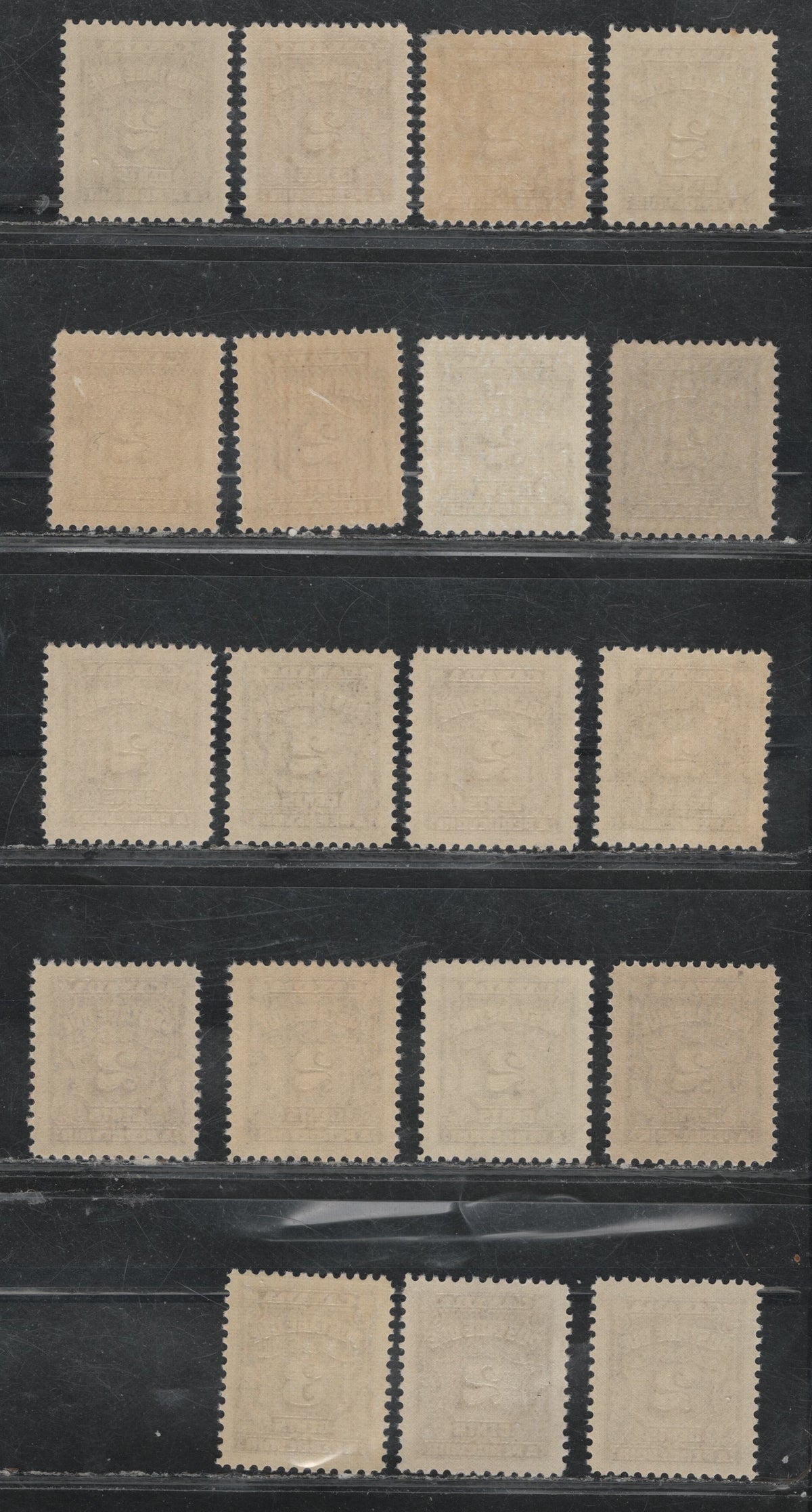 Lot 367 Canada SC#J16/J16B 2c-3c Deep Rose Lilac & Violet Shades 19 VFNH Singles On A Variety of DF Papers, Varying In Fluorescence From 1-2, All Different From The 2c Stamps in Other Lots