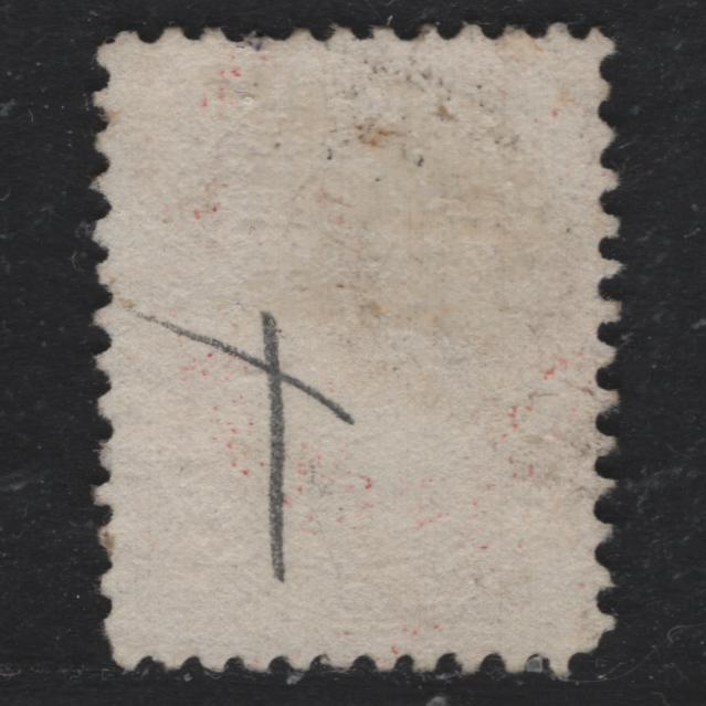 Lot 341 Canada #14ii 1c Rose , 1859-1864 First Cents Issue, A Very Good Used Single, Cents-O Paper, Perf 12x11.75, Heavy 7 Ring Target Cancel.