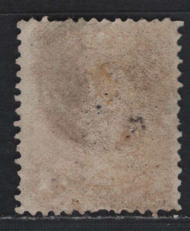 Lot 313 Canada #23 1c Yellow Orange , 1868-1876 Large Queen Issue, A Very Good Used Single, FO-M Paper, Showing Early Usage Of 11.75 Machine, Being Perf 11.9x11.75x11.9x12, First Example We Have Seen With This Perf.