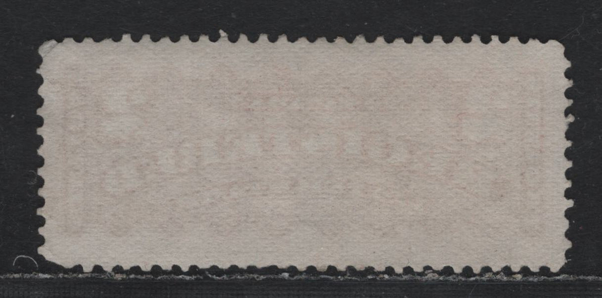 Lot 365 Canada #F1d 2c Oxidized Orange , 1875-1896 Registration Issue, A Fine Used Single, Mid Monreal Printing, Paper MM-Z Paper, Perf 12x11.6, Well Centered, But Rounded Corner At LL, Smudgy Cork Cancel.