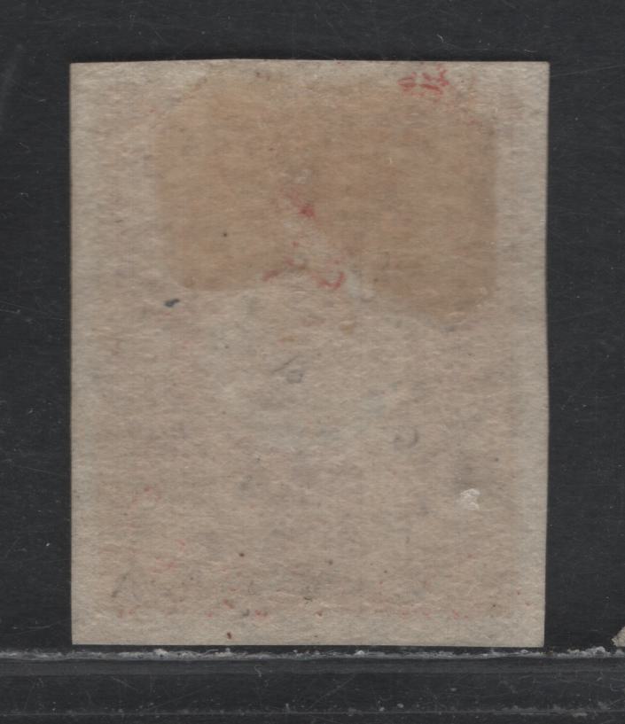 Lot 346 Newfoundland #18 4d Brownish Rose , 1861-1862 Pence Issue, A GEMOG Single, PB-A Paper, Jumbo Margins, November 1861 Printing.