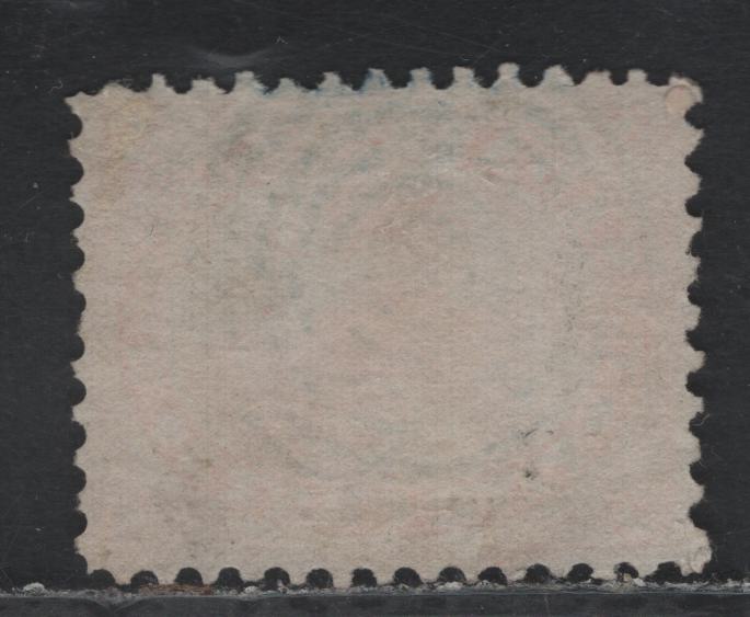 Lot 352 Canada #15 5c Vermillion , 1859-1864 Cents Issue, A Very Fine Used Single, Cents-D Paper, Perf 11.75, Blue 7 Ring Target Cancel.