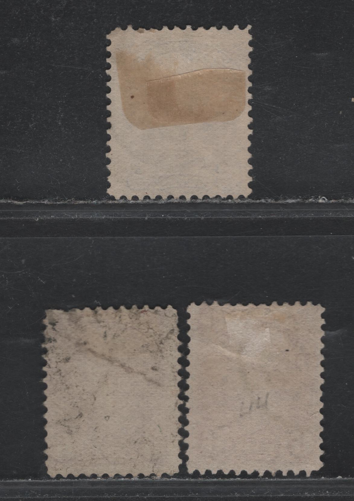 Lot 357 Canada #39d, 43, 43a 6c Brown - Red Brown , 1870-1897 Small Queen Issue, 3 Fine Used Singles, 2nd Ottawa Printings, 2O-L Paper, Unchecked As to Perf.