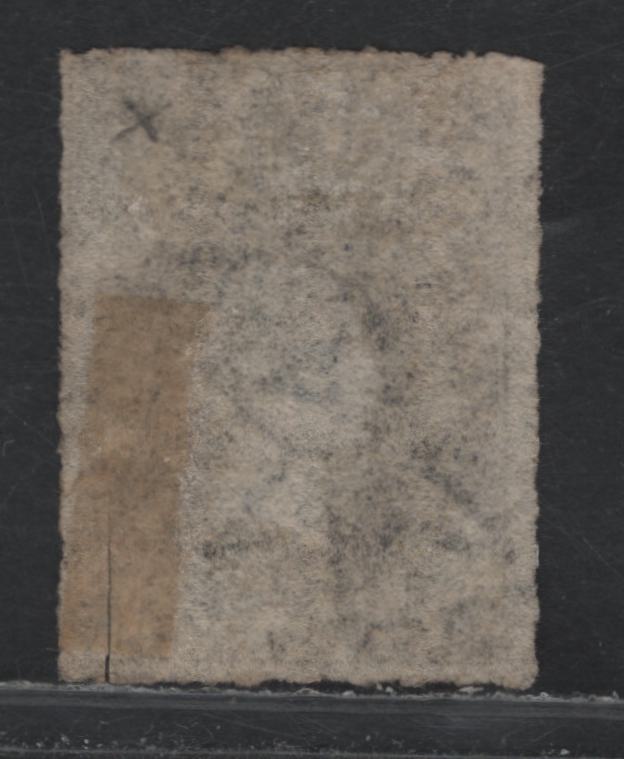 Lot 114 Australia - South Australia SG#28 6d Violet Blue , 1860-1869 Second Roulette Issue, A Good Used Single, Intact Roulettes On All Sides, Clear Adelaide Split Ring Cancel Dated July 27 1863, Sealed Scissor Cut Into The Design At LR.