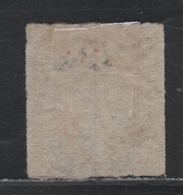 Lot 117 Australia - South Australia SG#36 10d on 9d Yellow , 1860-1869 Second Roulette Issue, A Very Good Used Single, Blue Overprint, Typically Centered, SON November 28 1867 GPO Adelaide Cancel