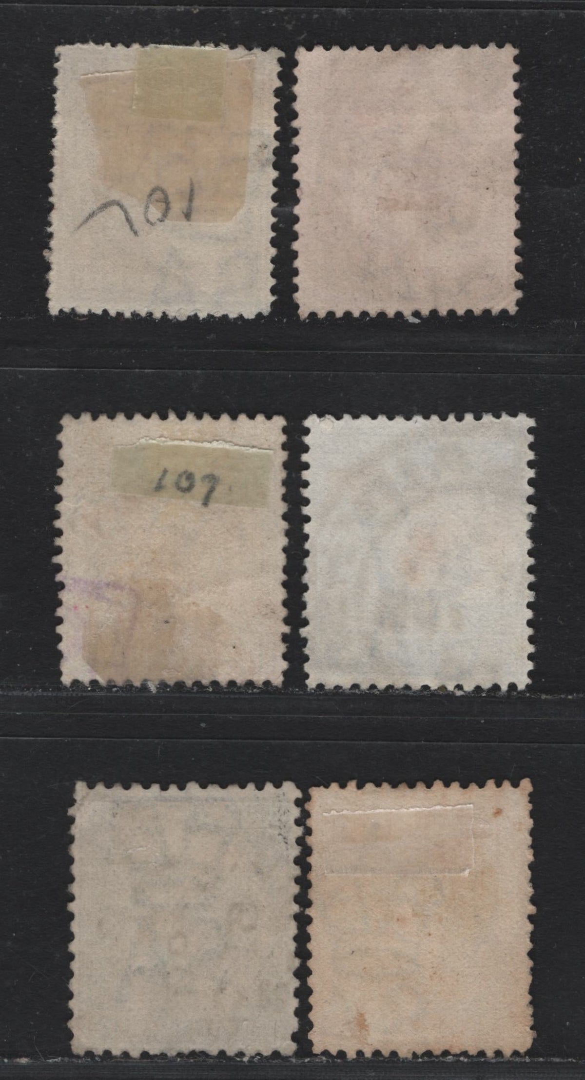 Lot 154 Australia - South Australia SG#234, 236-237, 239, O83 2.5d Violet Blue - Indigo , 1894-1906 Queen Victoria & Red Kangaroo Keyplates, 6 Fine/Very Fine Used Singles, Normal & Overprinted OS, Perfs 13, 15 & 12x11.5, Crown Over SA.