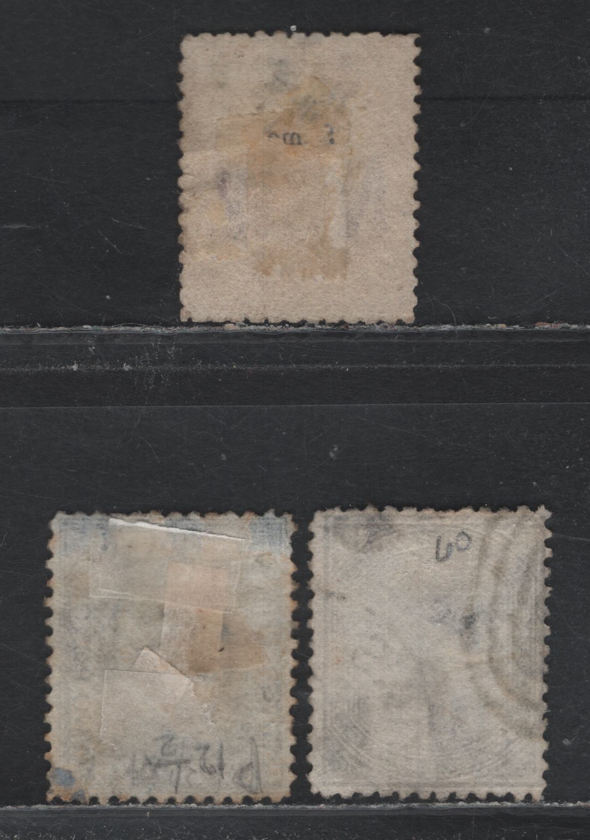 Lot 329 Australia - NSW SG#207, 209, 221var 1d - 1/- Dull Red - Black , 1867-1903 Surface Printed Sideface Issue, 3 Fine/Very Fine Used Singles, Perf 13, Inverted Wmk On 1/-, According To My Research, The Inverted Wmk Adds 15% To The Value.
