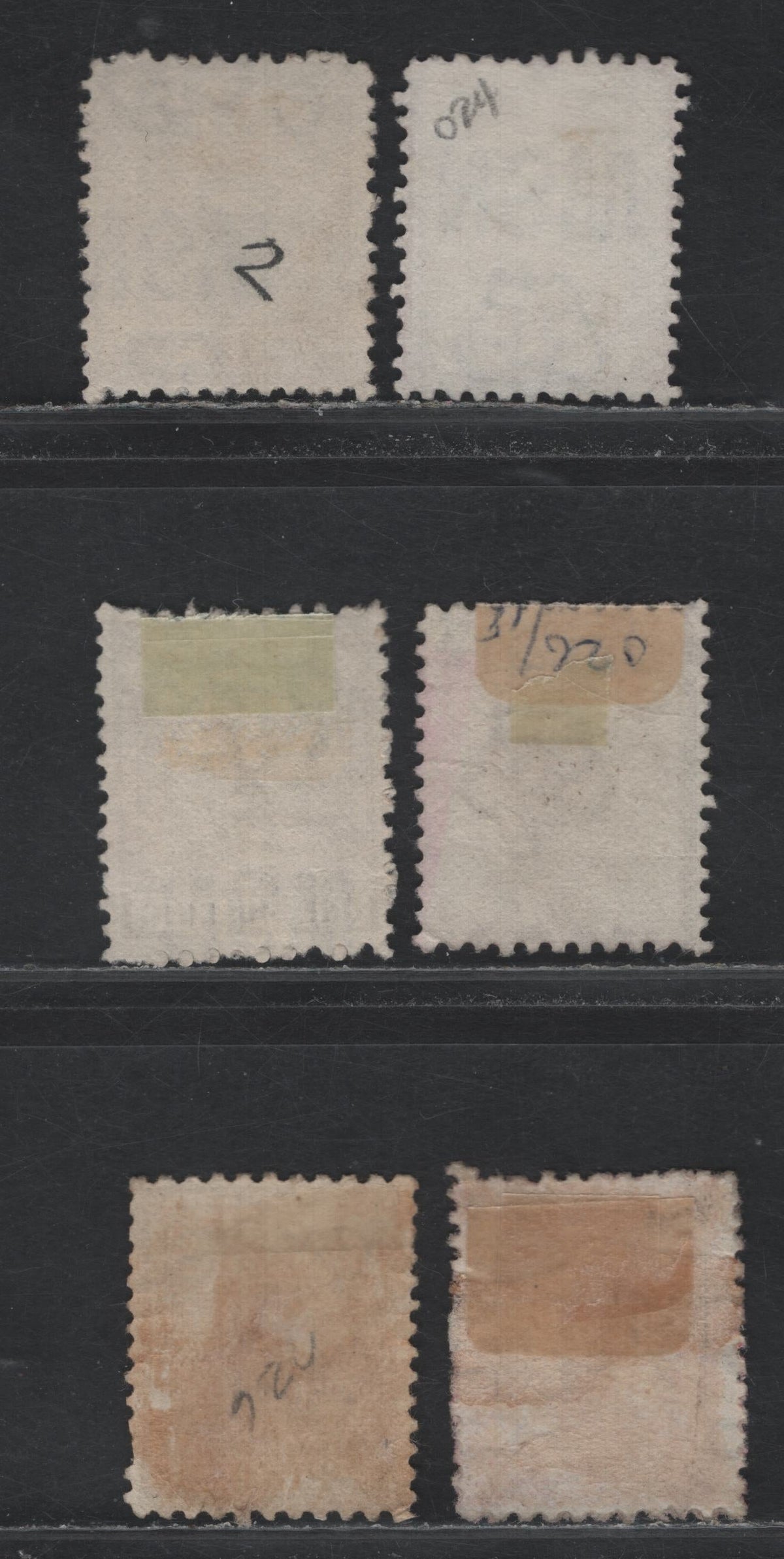 Lot 351 Australia - NSW SG#O39, O39b, O41, O42, O44b 1d-1/- Lilac - Purple Brown , 1888-1890 Centenary Issue, 6 Very Good.Fine Used Singles, Perf 11x12, Inverted Wmk, Overprinted OS.