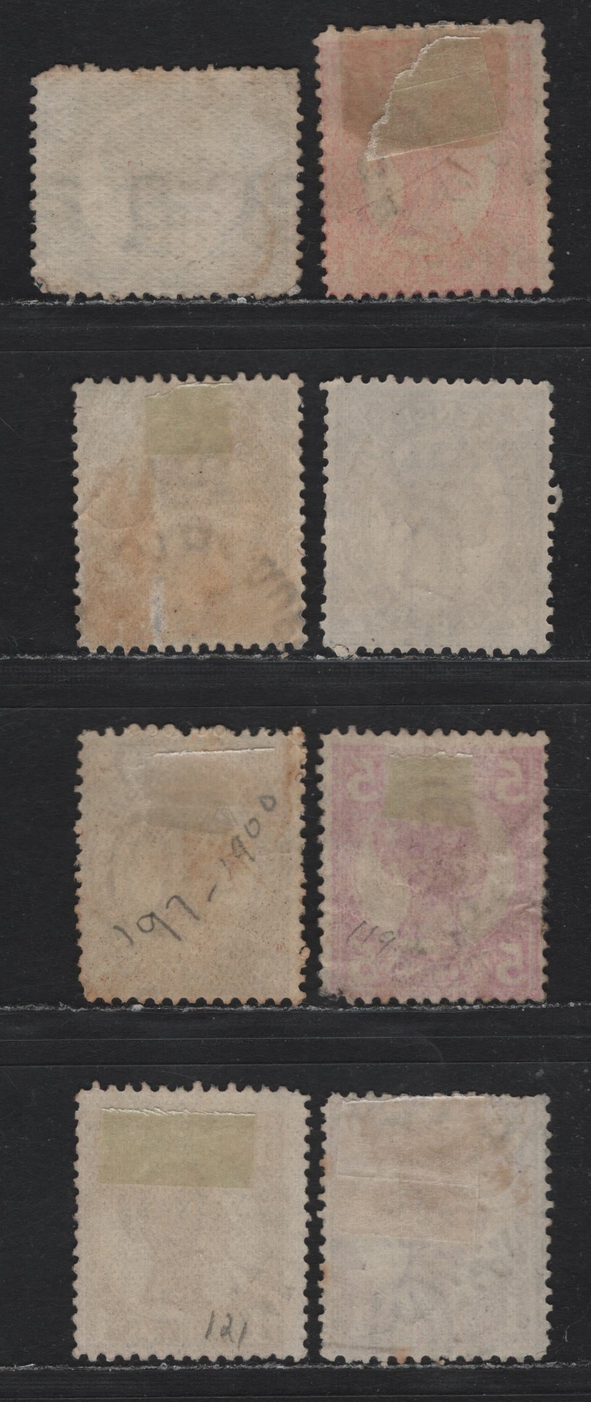 Lot 411 Australia - Queensland SG#231, 233-234, 240, 246, 251-252 1/2d - 1/- Deep Green - Pale Mauve , 1897-1908 4th Sideface Issue, Fine/Very Fine Used Singles, Line & Comb Perfs 12.5 & 13
